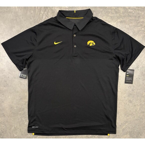 NWT Nike Dri-Fit Iowa Hawkeyes Polo Shirt Official On Field Men’s Sz XL MSRP $85 - Picture 1 of 8